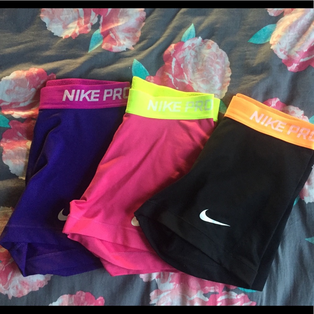 3 pairs of Nike Pro spandex